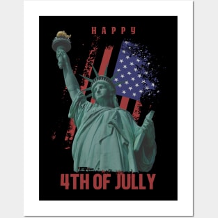 happy 4th of july Posters and Art